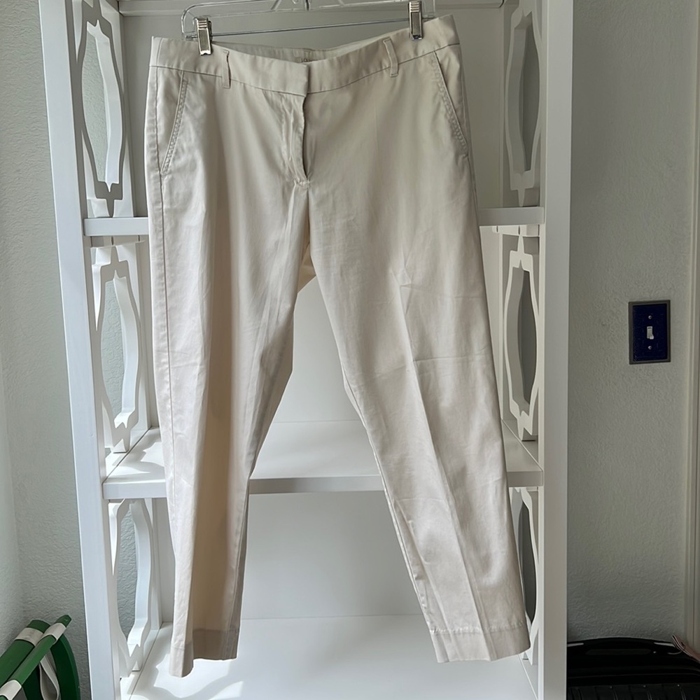 J Crew Twill Ankle Crop Pants Size 12